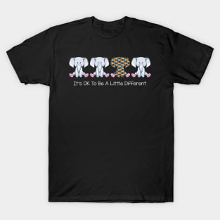 Autism Awareness Elephant Its Ok To Be A Little Different T-Shirt